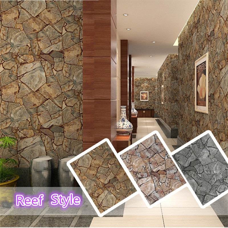 3D Wallpaper Stone Pattern